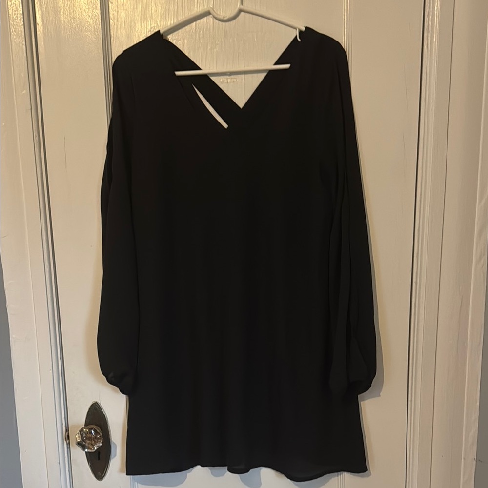 Elegant Black Long Sleeve Dress